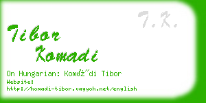 tibor komadi business card